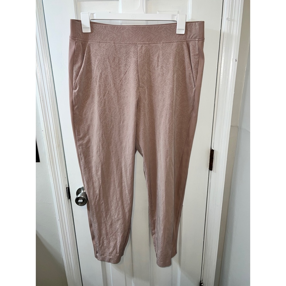 Athleta Brooklyn Textured Ankle Pant Grain Camo Mocha Latte